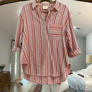 Maeve-Anthropologie Lida Striped Buttondown large